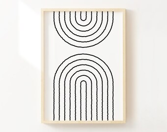 Rainbow Nursery Print: Minimalist Kids Wall Art (Digital Download)