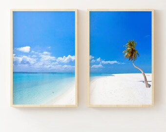 Coastal Beach Photo Print Set: Tropical Paradise Wall Art (Digital Download)