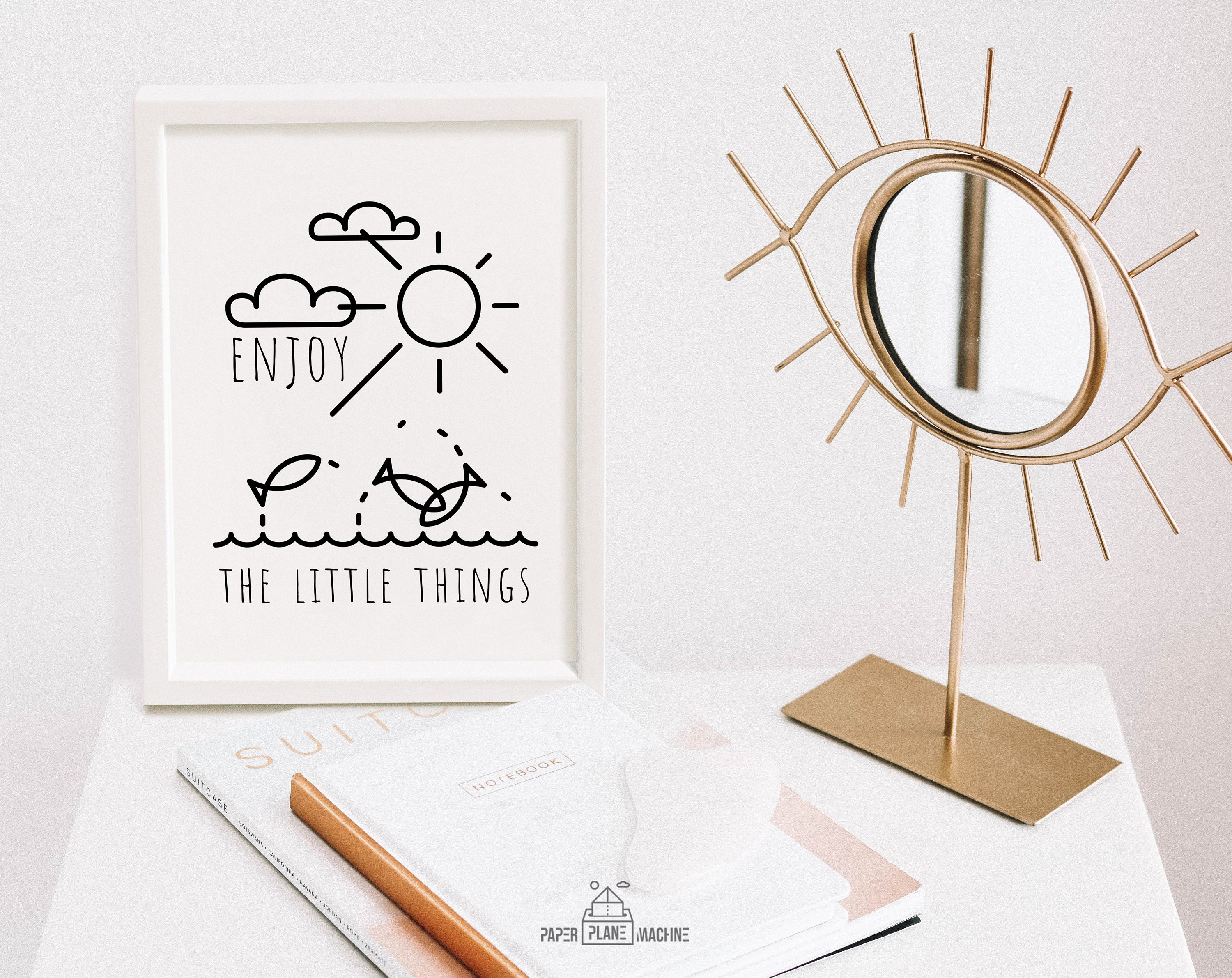 Enjoy the Little Things Inspirational Quote Printable Wall | Etsy