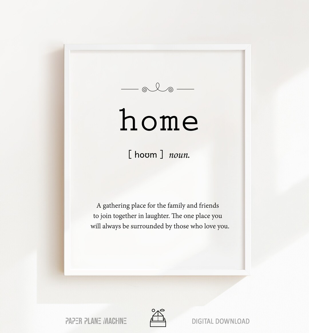 HOME Definition Print Living Room Art Print, Printable, Definition Wall
