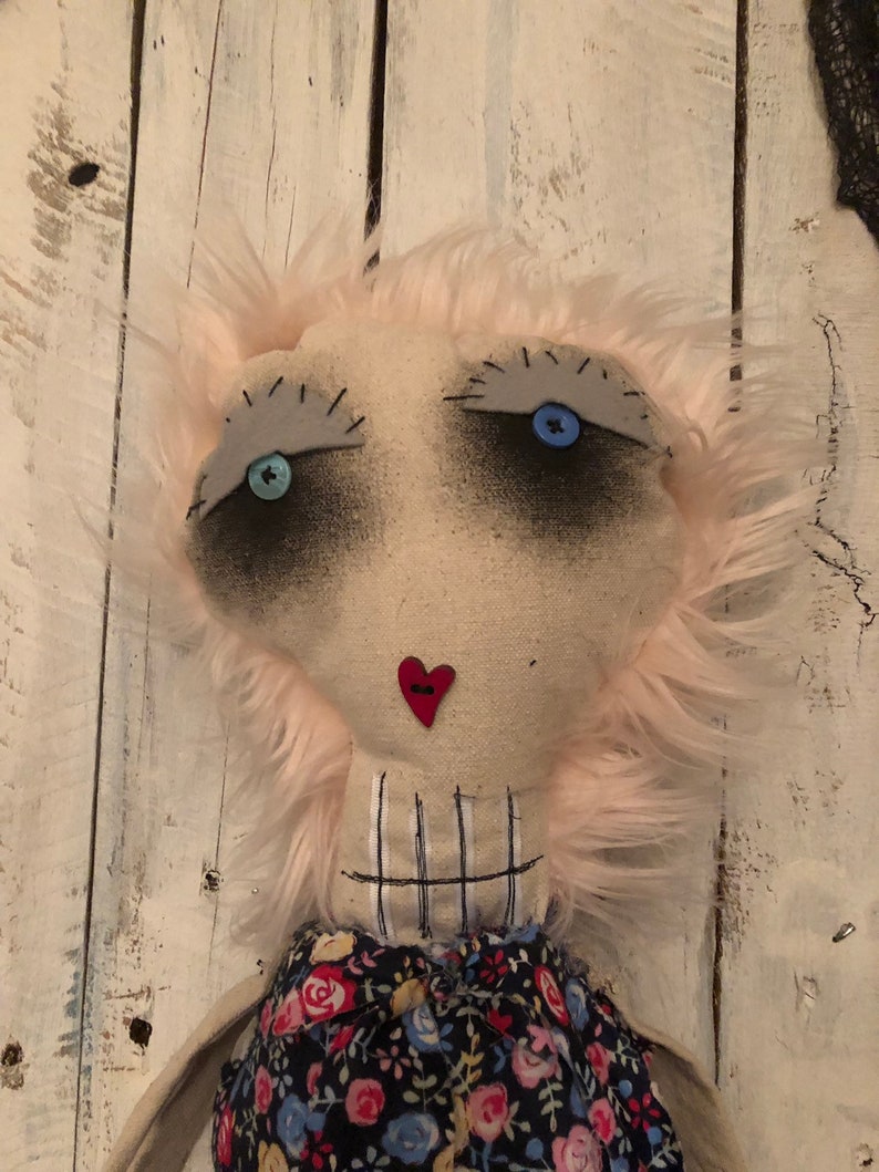 Creepy Doll Skull Doll Art Doll Sugar Skull Doll Goth Doll