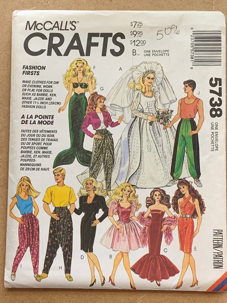Mccall's Crafts Barbie Patterns - Etsy