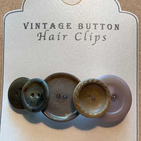 Barrettes Vintage Rétro - À Dos Métallique - Multi-couleurs - Tip Top