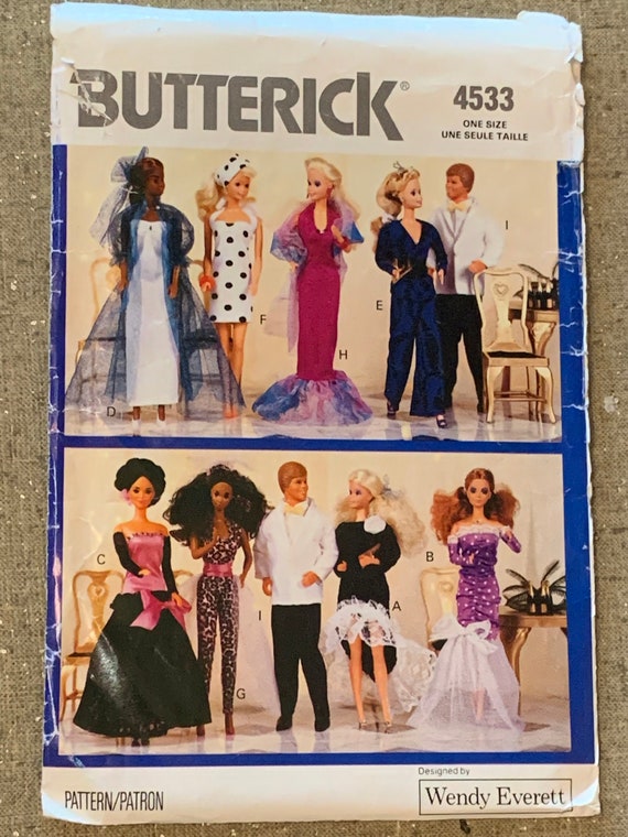 Butterick Barbie Wardrobe Patterns - Etsy