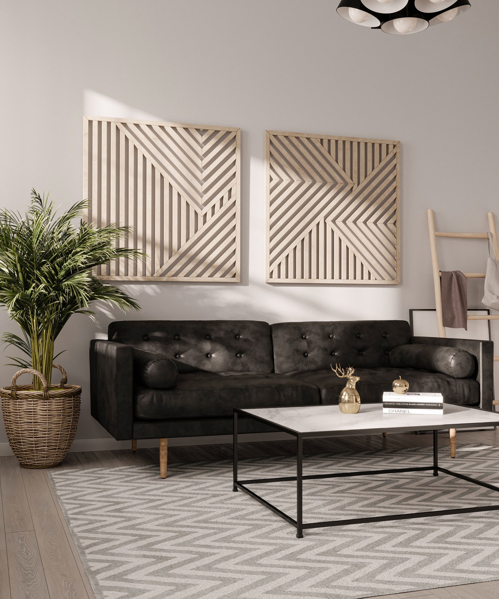 Modern Wood Wall Art Set Abstract Wooden Wall Art Set of 2 Etsy Australia