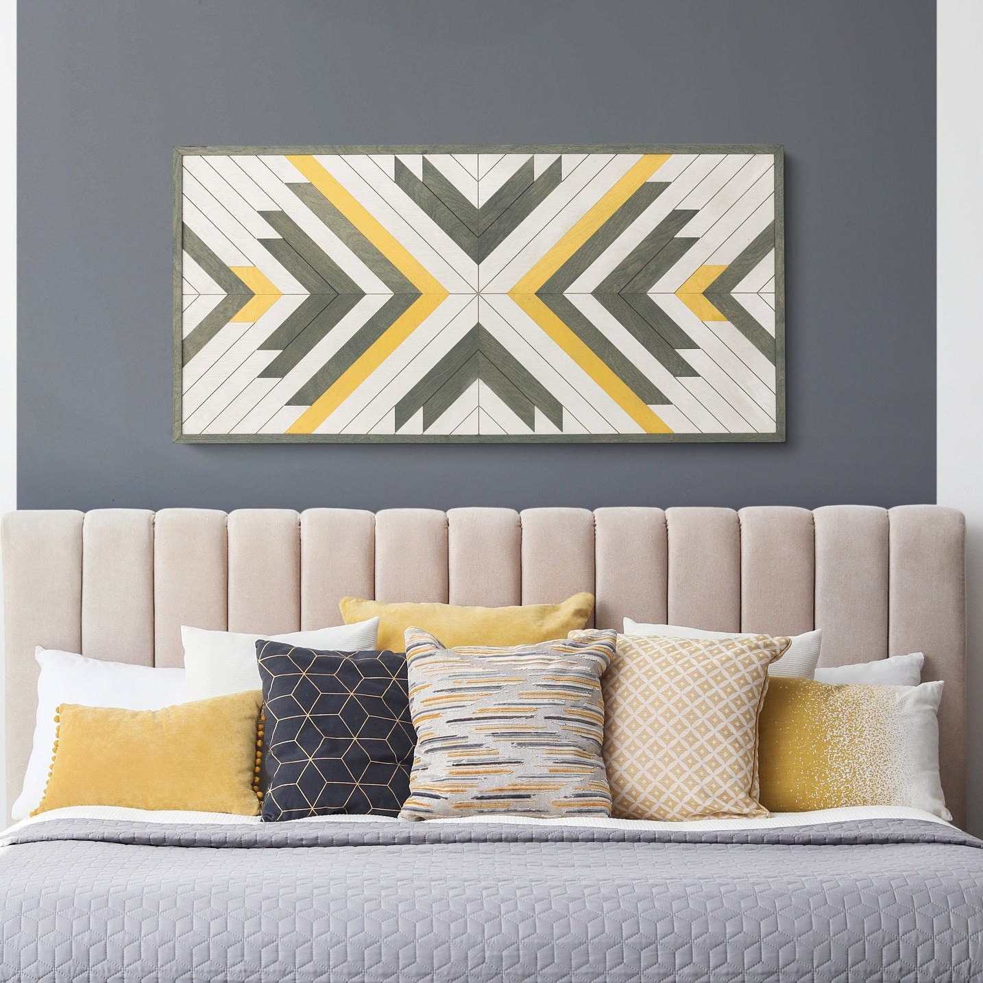 Native Wood Wall Art Large Wooden Wall Decor Panel Modern | Etsy UK