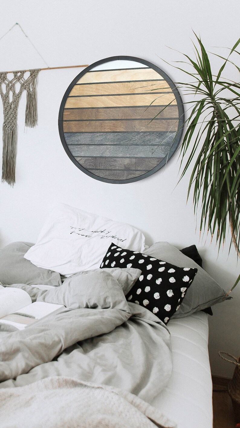 Modern Geometric Wood Wall Panel Living Room Wall Decor Etsy