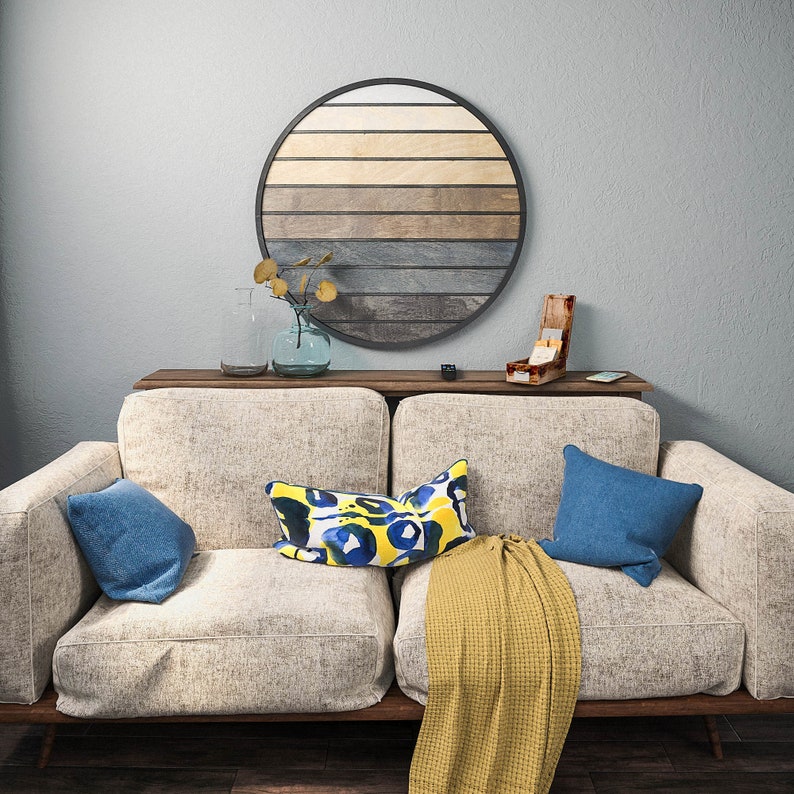 Modern Geometric Wood Wall Panel Living Room Wall Decor Etsy