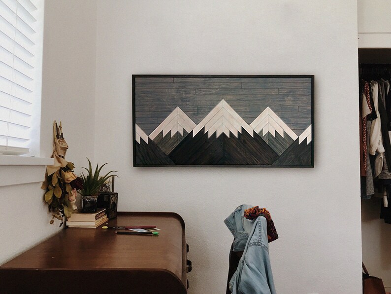 Mountain Wall Art Panel Wood