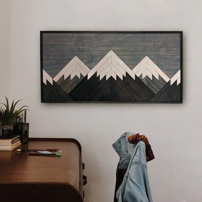 Mountain Wall Art Panel Wood
