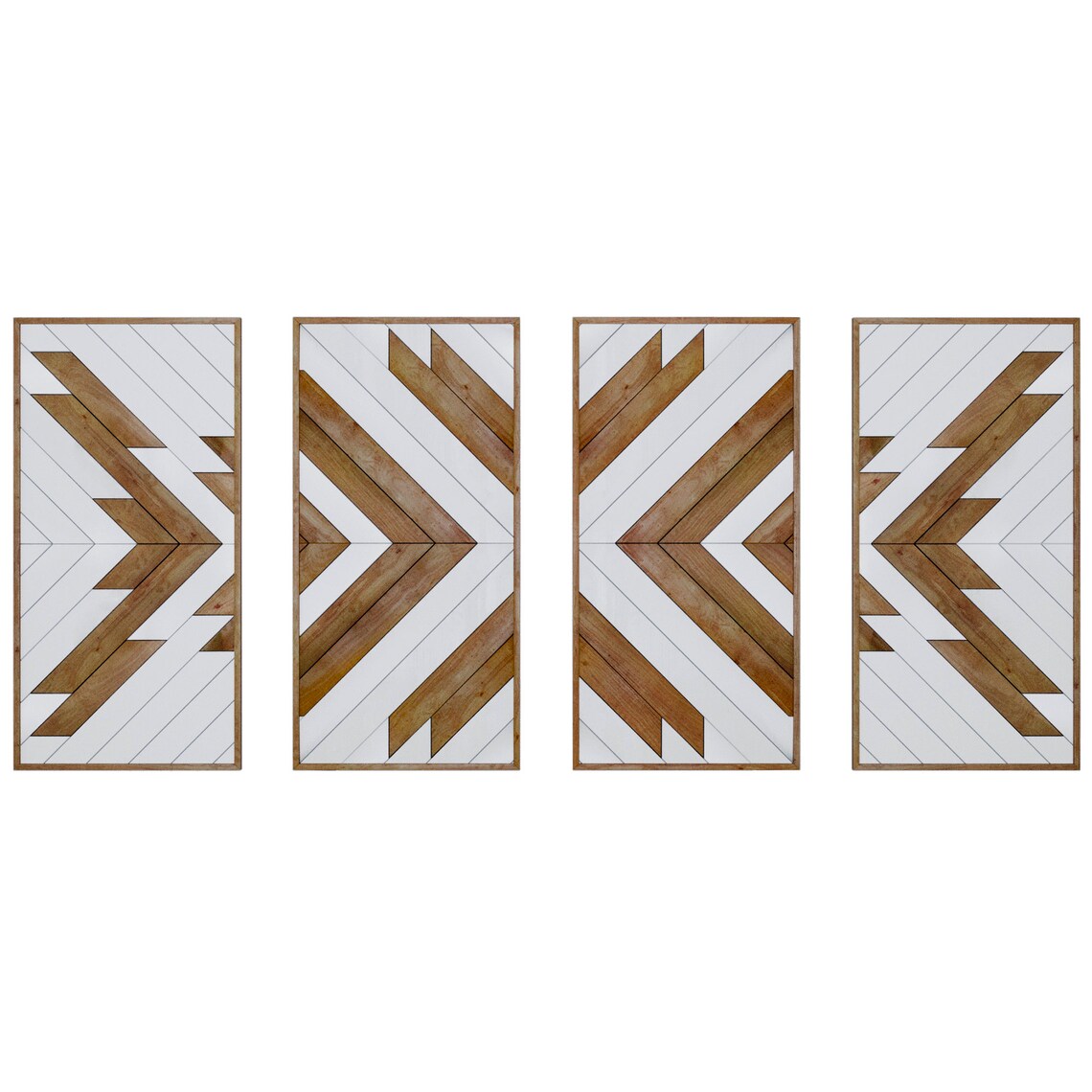 Native Wooden Wall Art Set of 4 Vertical Wood Wall Art Etsy