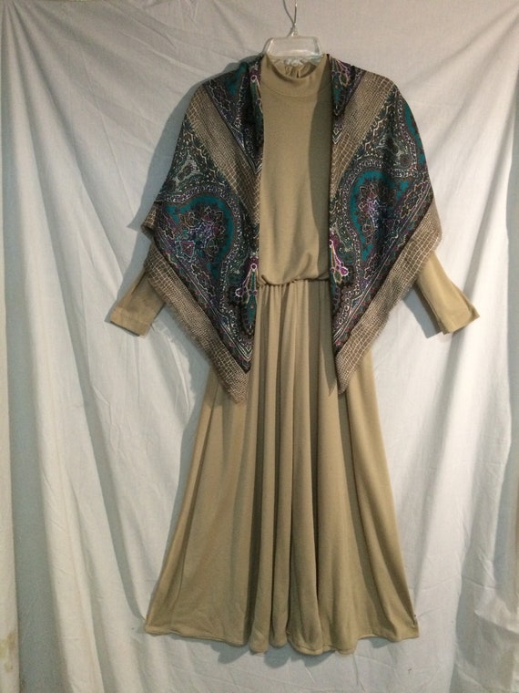 maxi dress with scarf