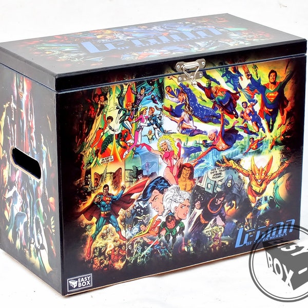 Large Comic Book Hard Box Chest MDF Legion of Super Heroes