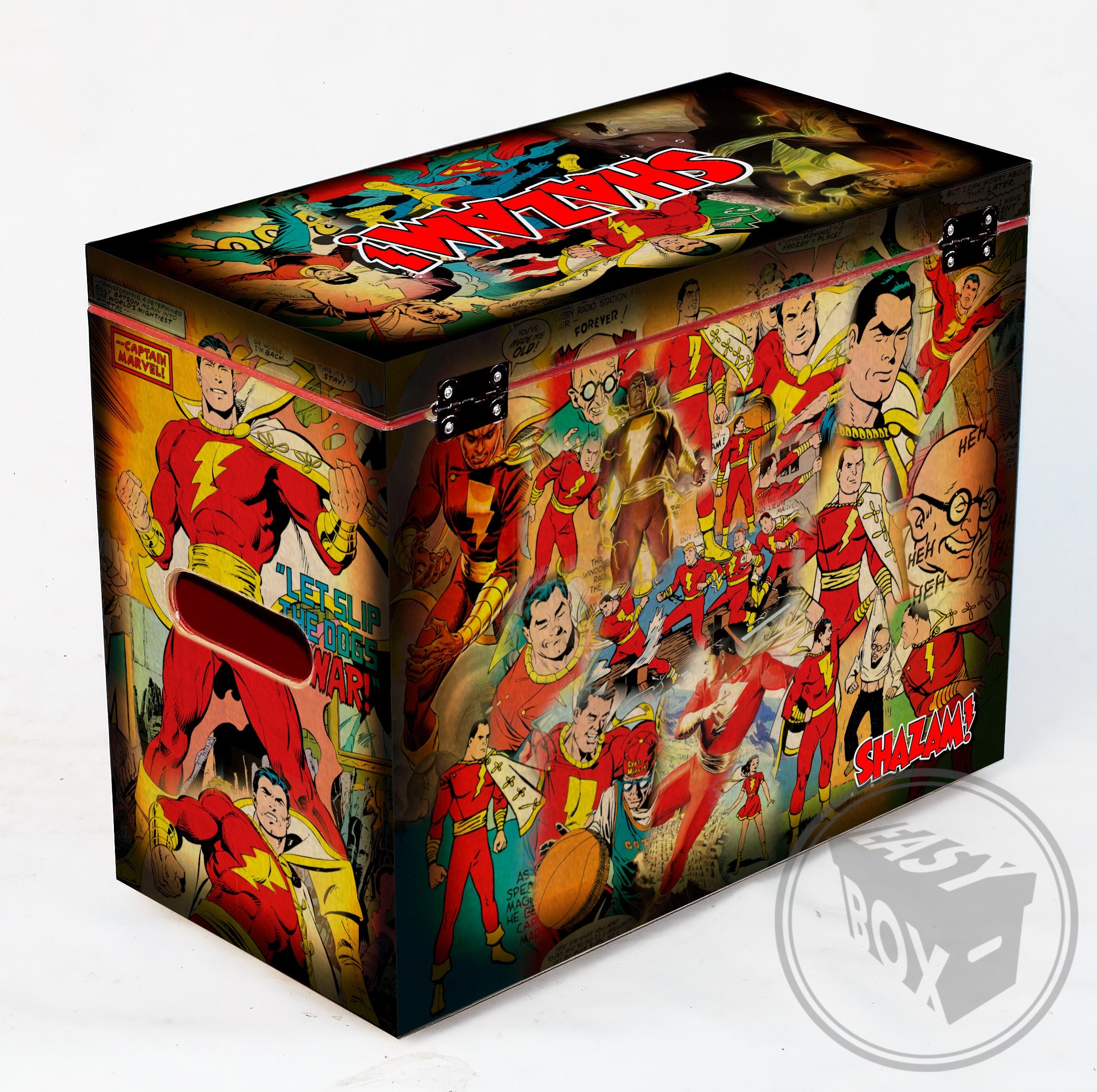 Rahh Comic Box Shazam - Large Comic Book Hard Box Chest MDF - Etsy