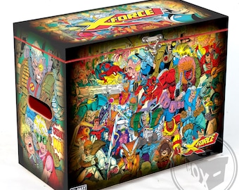 X-Force (by Rob Liefeld) - Large Comic Book Hard Box Chest MDF X-Men