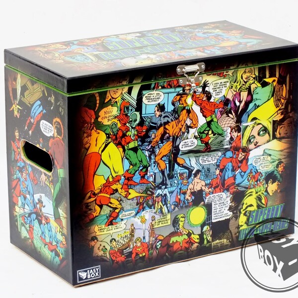 Large Comic Book Hard Box Chest MDF Legion of Super Heroes