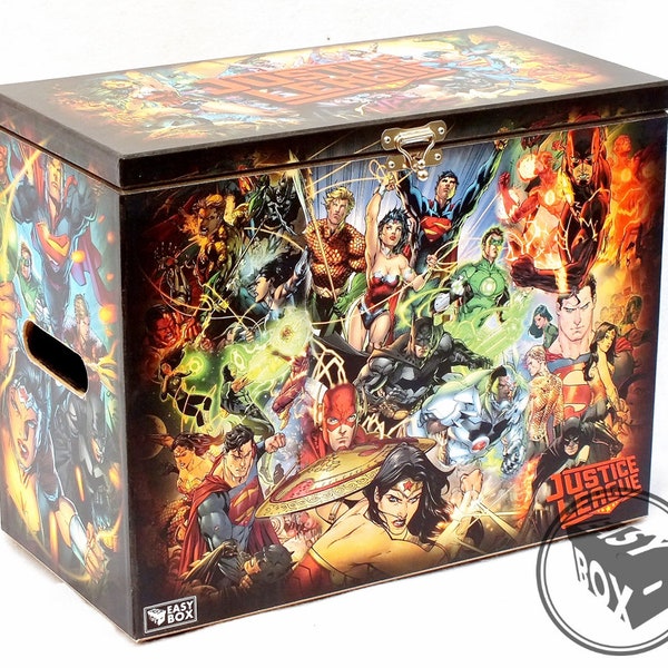 Justice League - Large Comic Book Hard Box Chest MDF