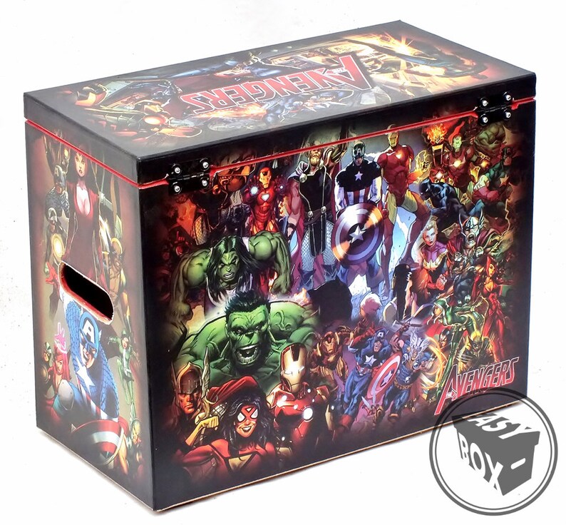 Large Comic Book Hard Storage Box Chest MDF Avengers Etsy