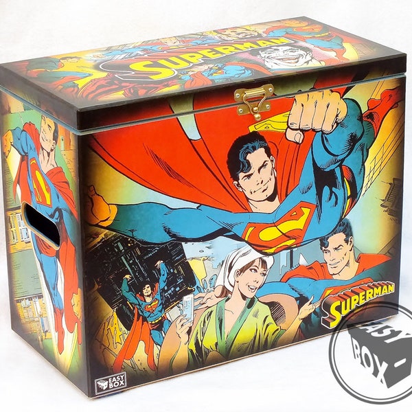 Superman by John Byrne - Large Comic Book Hard Box Chest MDF
