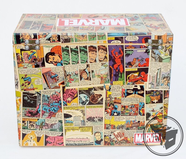 Large Comic Book Hard Box Chest MDF Marvel Etsy