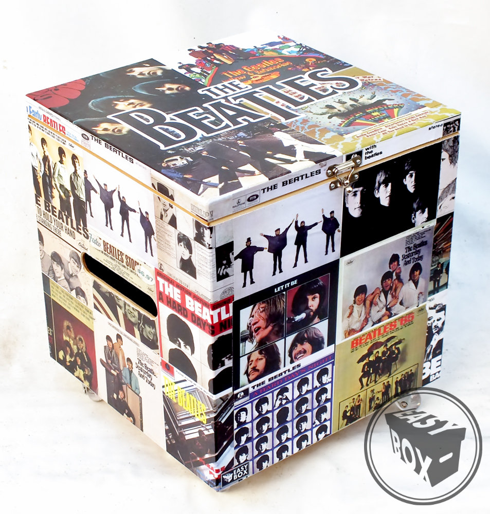 The Beatles - Large Disc Vinyl LP Hard Storage Box Chest MDF With
