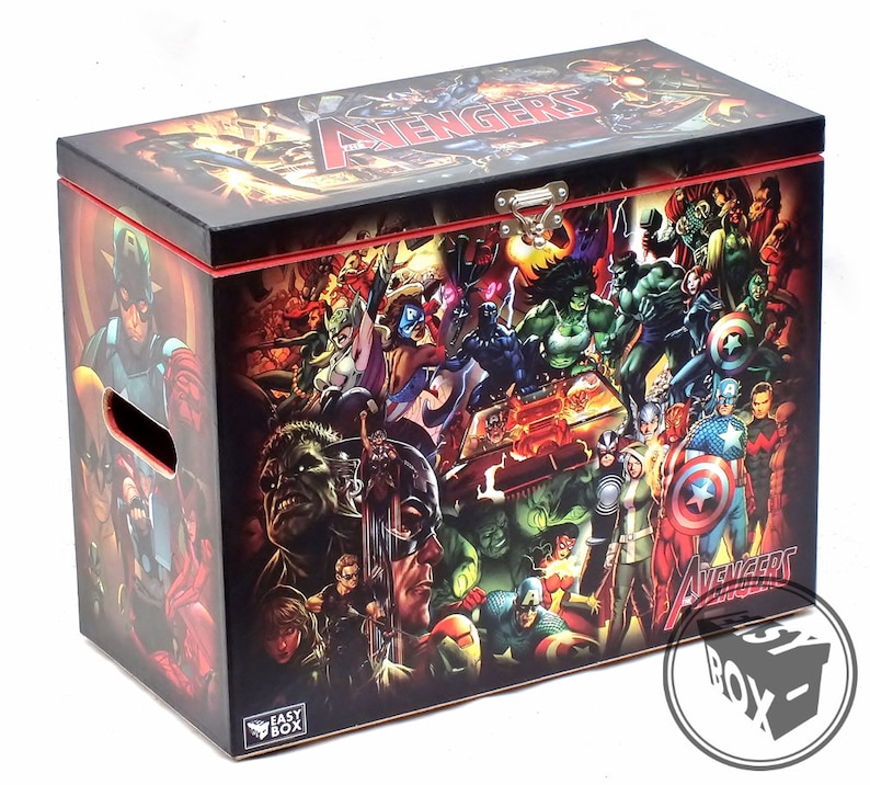 Avengers Large Comic Book Hard Storage Box Chest MDF Etsy