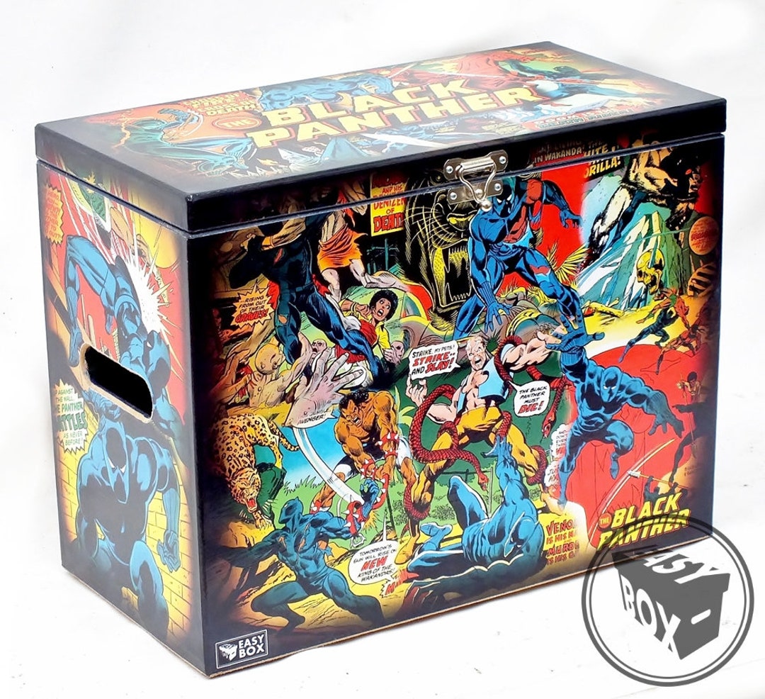 Large Comic Book Hard Box Chest MDF Black Panther - Etsy