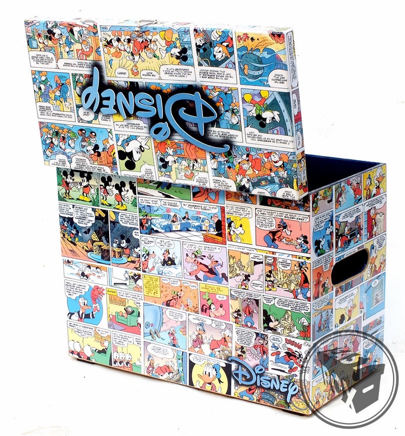 Large Comic Book Hard Storage Box Chest MDF Disney | Etsy