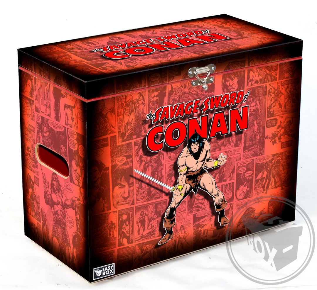 Large Comic Book Magazine Hard Box Chest MDF the Savage Sword of