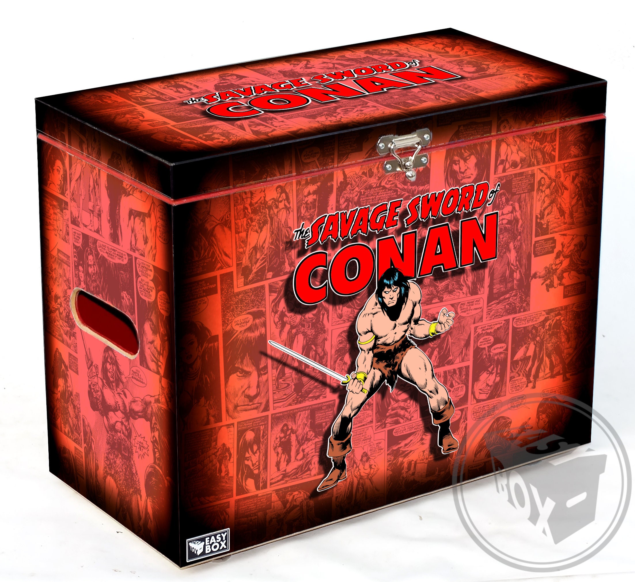 Large Comic Book Magazine Hard Box Chest MDF the Savage Sword of
