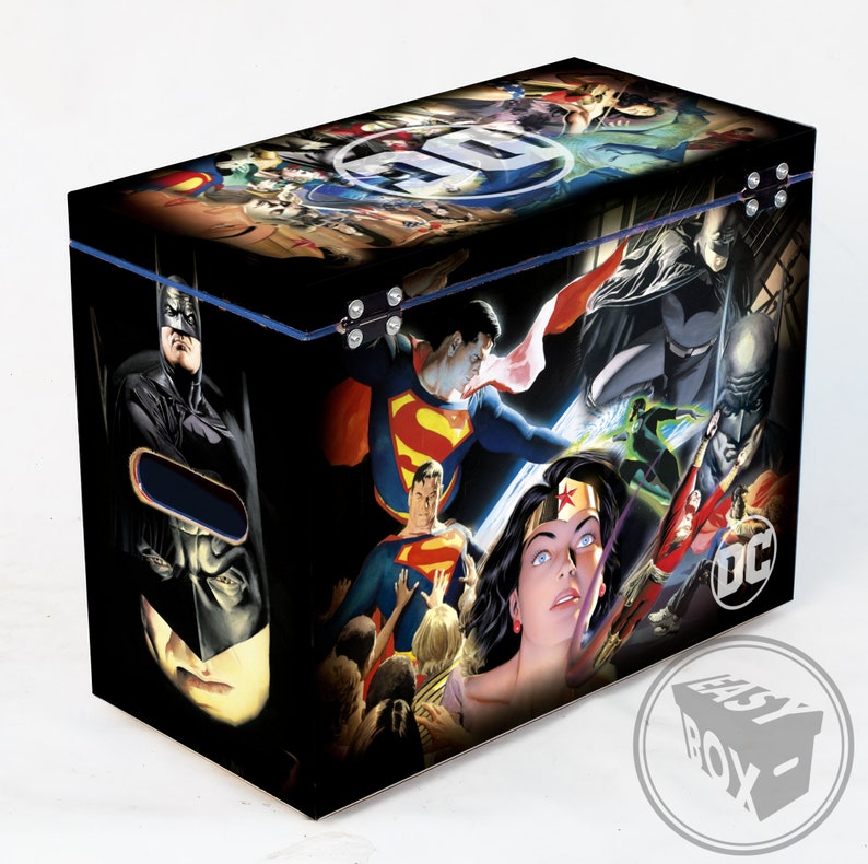 Large Comic Book Hard Storage Box Chest MDF Dc Comics Alex Etsy