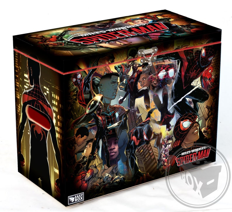 Spider-Man (Miles Morales) - Large Comic Book Hard Box Chest MDF image 1