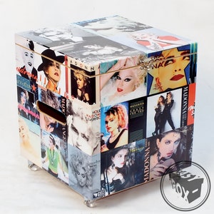 Madonna – Große CD-Vinyl-LP-Hartaufbewahrungsbox aus MDF mit Rollen