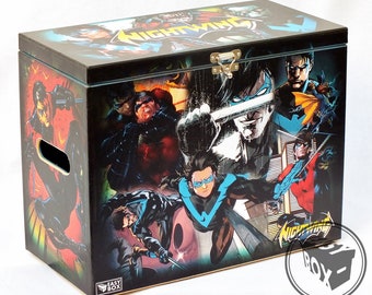 Nightwing - Caja de almacenamiento rígida grande para cómics Cofre MDF