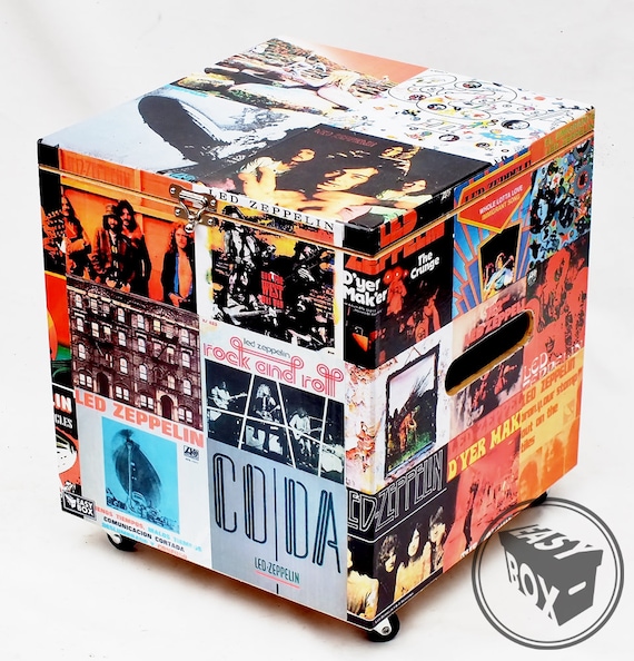 Led Zeppelin - Large Disc Vinyl LP Hard Storage Box Chest MDF With