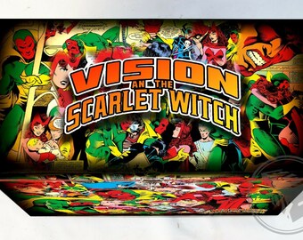 Vision and the Scarlet Witch - Large Comic Book Hard Box Chest MDF