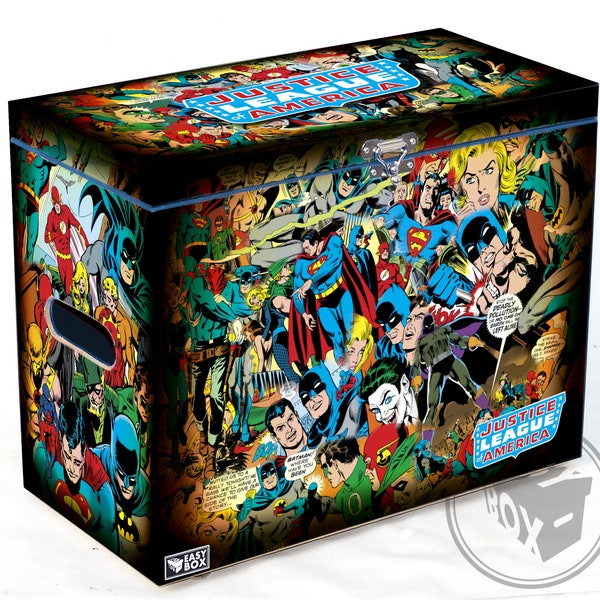 Justice League of America (Classics) - Large Comic Book Hard Box Chest MDF