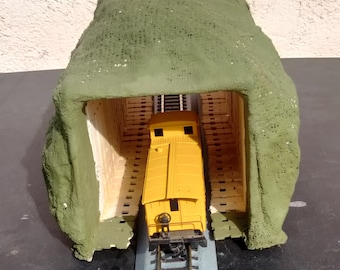 HO Scale Model Of A Train Tunnel.