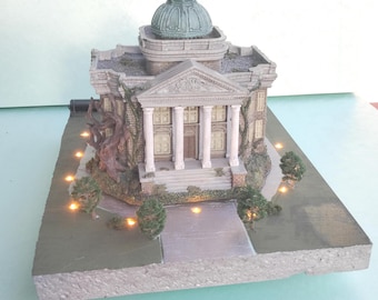 HO Scale Model Of A Haunted Court House.
