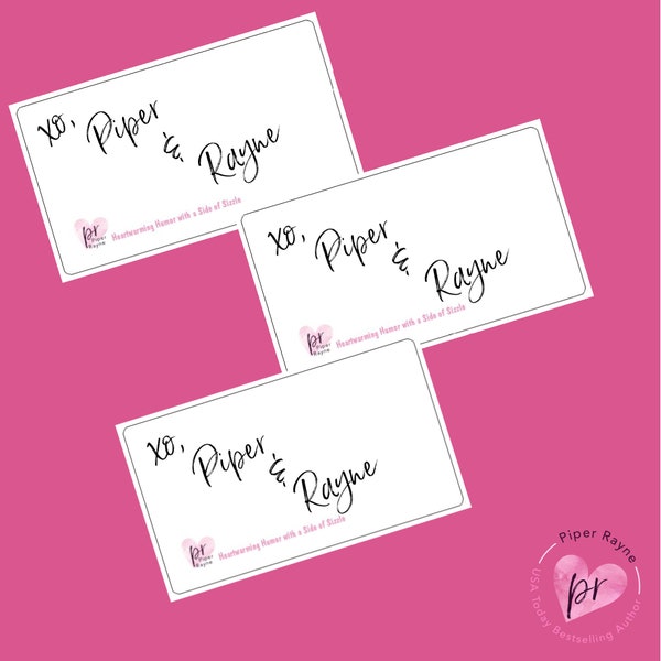 Piper Rayne SIGNED Bookplate / Piper Rayne Fan Merchandise