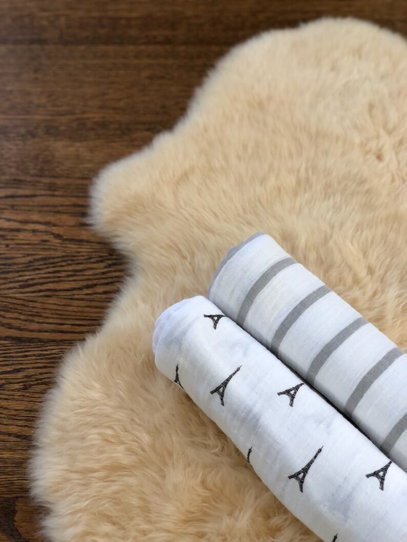 Jeni and Jane Paris Baby Swaddle Blankets Set of 2
