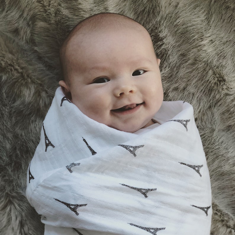 Jeni and Jane Paris Baby Swaddle Blankets Set of 2