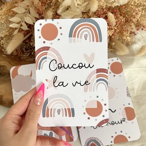 Cartes étapes bébé Mon Soleil - arc-en-ciel - Première année bébé - mois anniversaires - grossesse - cadeau naissance - souvenirs - boho