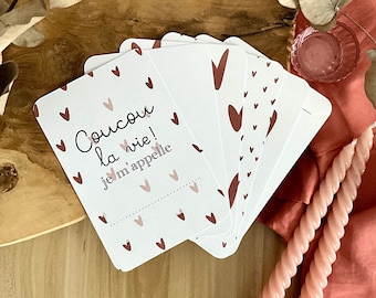 Cartes étapes bébé Petit coeur - amour - arc-en-ciel - Première année bébé - Mois anniversaires - 1ère année - grossesse