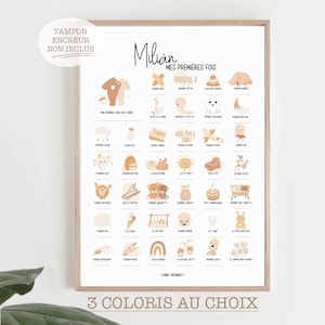 “My first times” poster - baby room - child - birth gift - pregnancy - childhood - cute - baby milestones