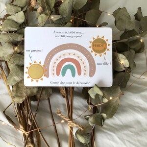 Carte à gratter sexe bébé - annonce sexe bébé arc-en-ciel - grossesse image 2