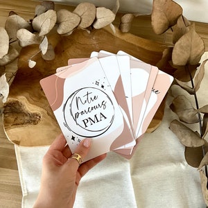 25 Cartes étapes PMA/FIV « Spiritualité » personnalisable - arc-en-ciel - essai bébé - grossesse - bébé - maternit