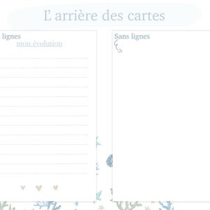 Cartes étapes bébé de la mer - Animaux - baleine - océan - naissance - photos souvenirs bébé - Première année bébé - cadeau grossesse image 2