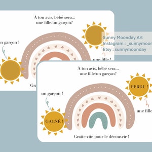 Carte à gratter sexe bébé - annonce sexe bébé arc-en-ciel - grossesse image 3