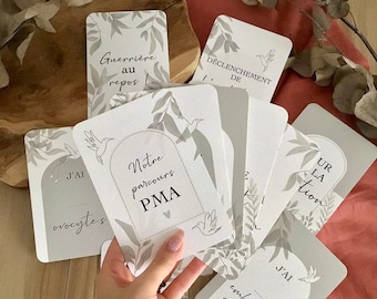 19 PMA/IVF “My Colibri” step cards - natural - eucalyptus - pregnancy - baby - maternity - birth